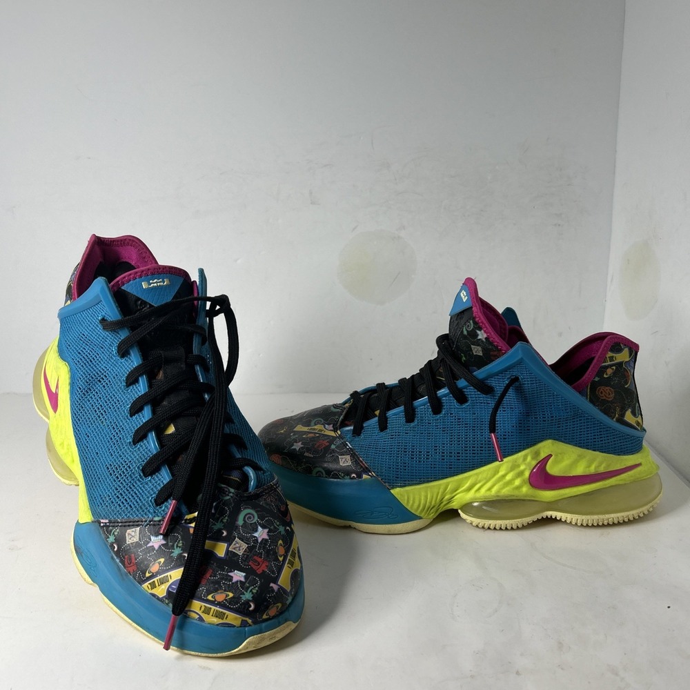 Nike LeBron 19 LeBronival Blue Citron Tint DM1058-500 Men Size 11.5